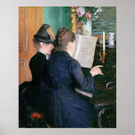 Poster Caillebotte - Leçon de piano