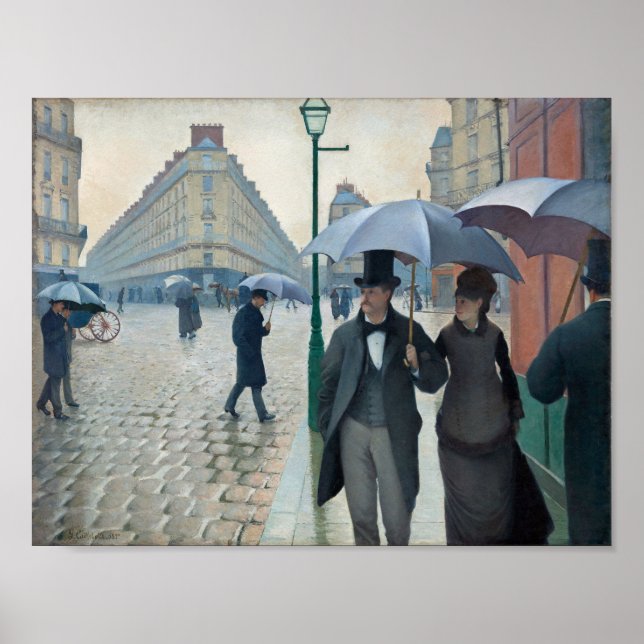 Poster Caillebotte Paris Street Rainy Day Peinture (Devant)
