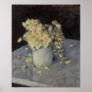 Poster Caillebotte - Roses Jaunes Dans Un Vase 1882