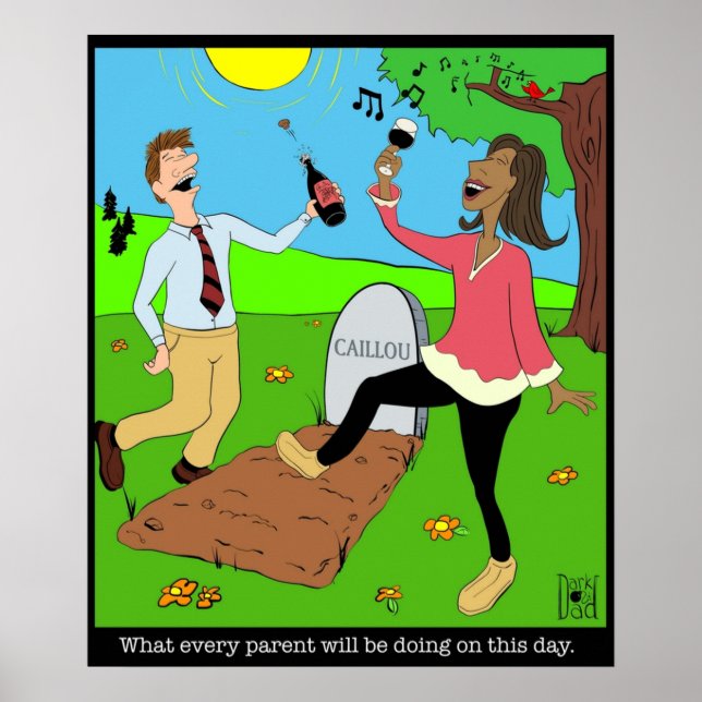 Poster Caillou Death Party (Devant)