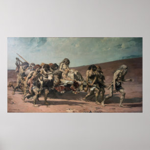 Poster Caïn volant devant la malédiction de l'Eternel