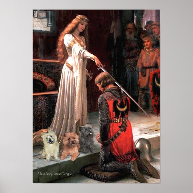 Poster Cairn Terriers (Trois) - L'Accolade (Devant)