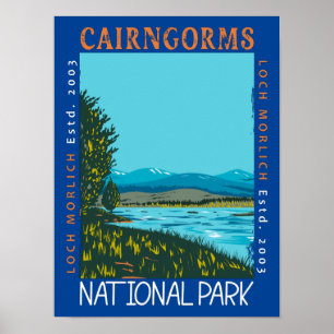 Poster Cairngorms Parc National Écosse en Détresse
