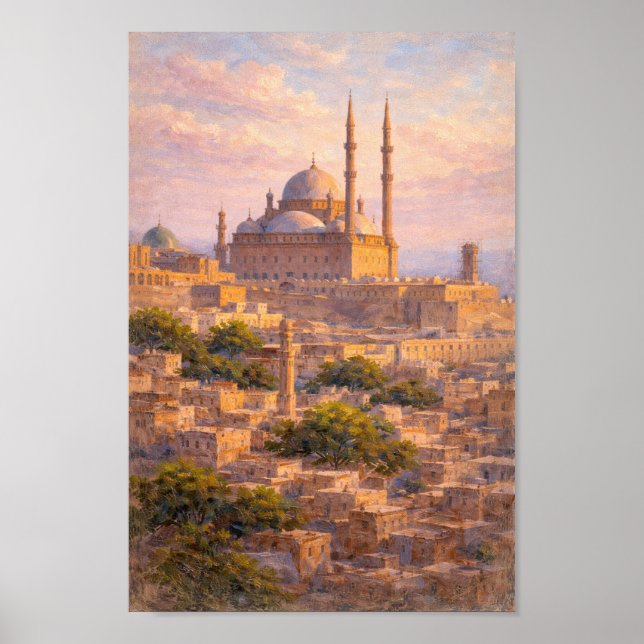 Poster Cairo at Sunset (Devant)