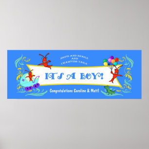 Poster Cajun Critters Baby Boy Banner