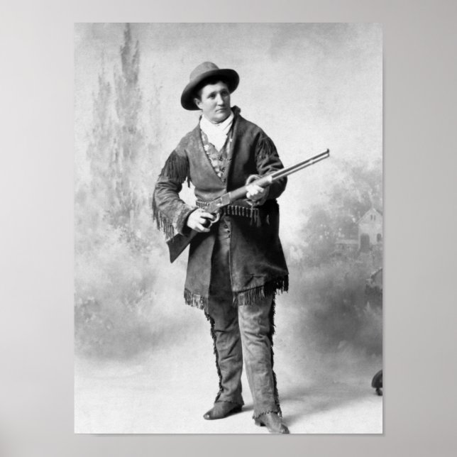 Poster Calamity Jane Holding A Rifle - 1895 (Devant)