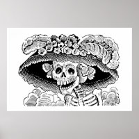 Calavera Garbancera par José Guadalupe Posada