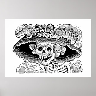 Poster Calavera Garbancera par José Guadalupe Posada