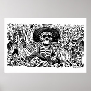 Poster Calavera Oaxaqueña par José Guadalupe Posada