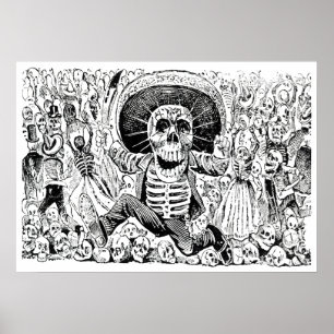 Poster Calavera Oaxaqueña par José Guadalupe Posada 1903