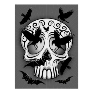 Poster Calaveras décoratives Halloween