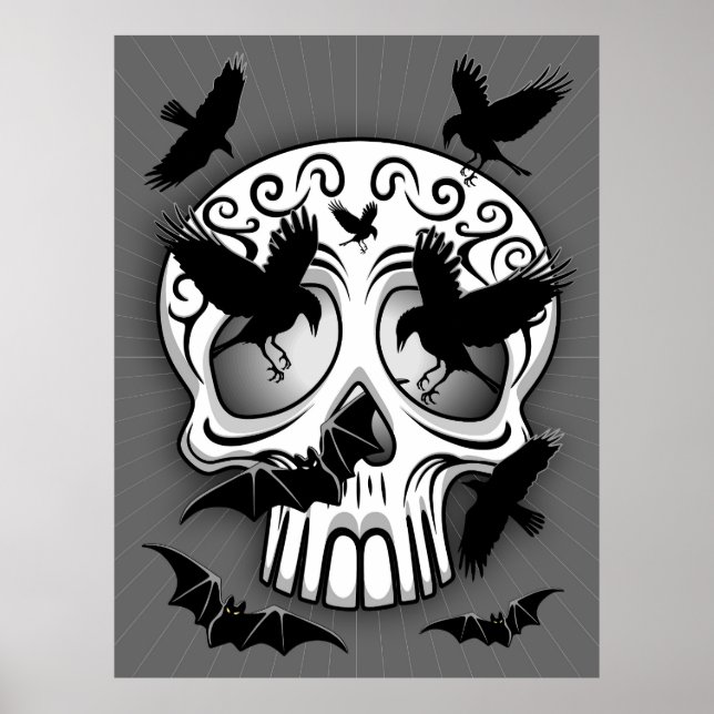 Poster Calaveras décoratives Halloween (Devant)