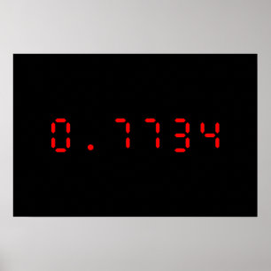 Poster Calculatrice DEL Bonjour 0,7734