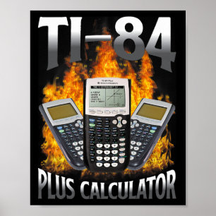 Poster Calculatrice Ti-84 Plus Prof de maths drôle