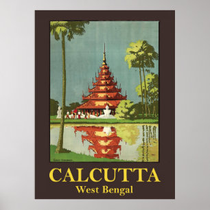 Poster Calcutta, la capitale du Bengale occidental, Inde