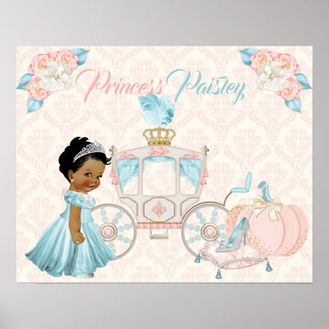Poster Calèche de conte de fées Princesse Personnalisée p (Devant)