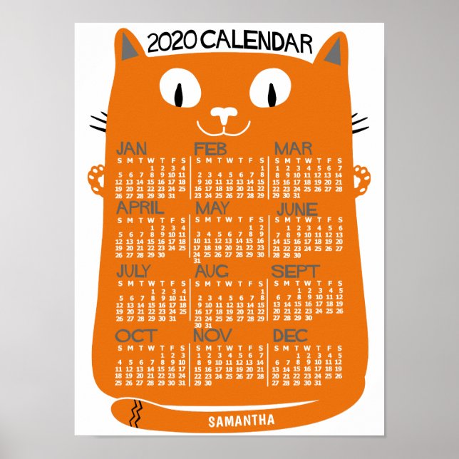 Poster Calendrier 2020 (voir description pour nouvelle ve (Devant)