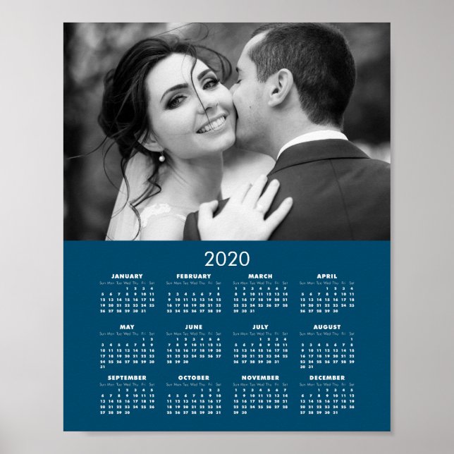 Poster Calendrier 2020 Votre photo (Devant)