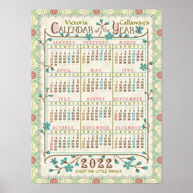Poster Calendrier 2022 (voir description pour la nouvelle (Devant)