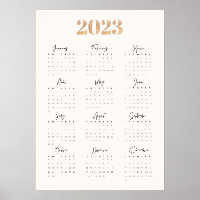 Poster Calendrier 2023 (Devant)