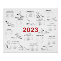 Calendrier 2023 pour l'affiche d'instructeur Pilat