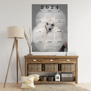 Poster Calendrier 2024 de coupe de cheveux fantaisie de c