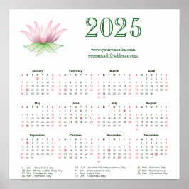 Poster Calendrier 2025 pour les entreprises