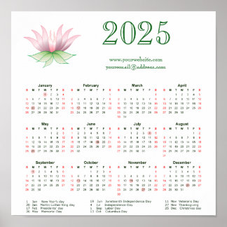 Poster Calendrier 2025 pour les entreprises