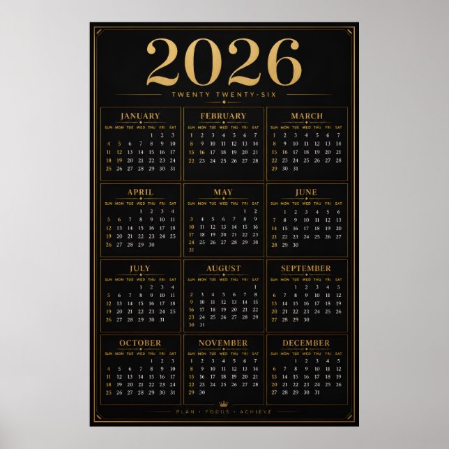 Poster Calendrier 2026 (Devant)