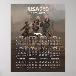 Poster Calendrier 2026 - Esprit de 76 - 250 ans des États