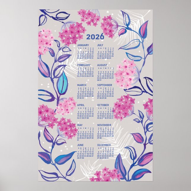 Poster Calendrier 2026 Plante de cire (Devant)