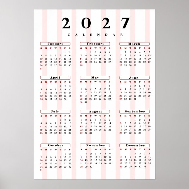 Poster Calendrier 2027 (Devant)