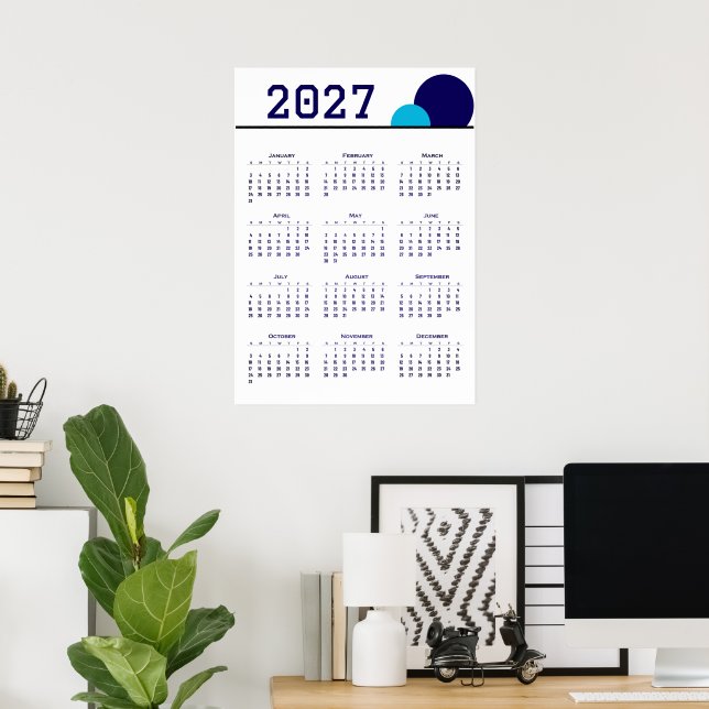 Poster Calendrier 2027 (Bureau à domicile)