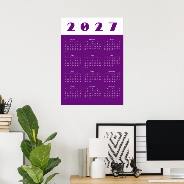 Poster Calendrier 2027 (Bureau à domicile)