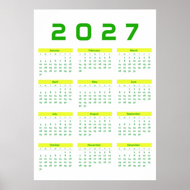 Poster Calendrier 2027 (Devant)