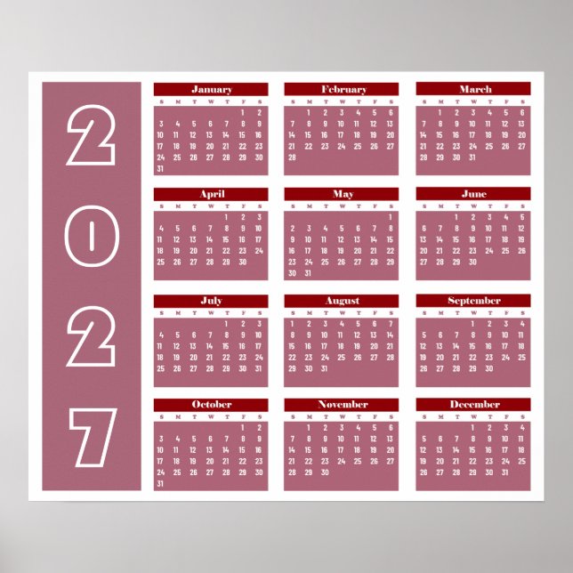 Poster Calendrier 2027 (Devant)