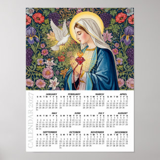 Poster Calendrier 2027, Sacré-Cœur de Marie / Dévotion