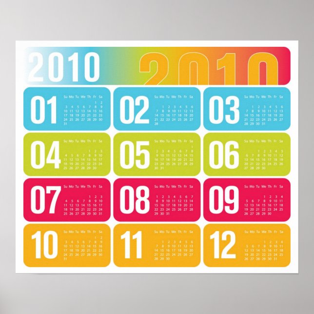 Poster Calendrier annuel 2010 (Devant)