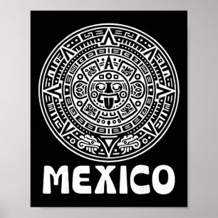 Poster Calendrier Aztèque Football Mexique Fan de Footbal