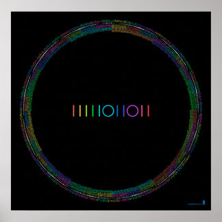 Poster Calendrier binaire 2011 (noir)