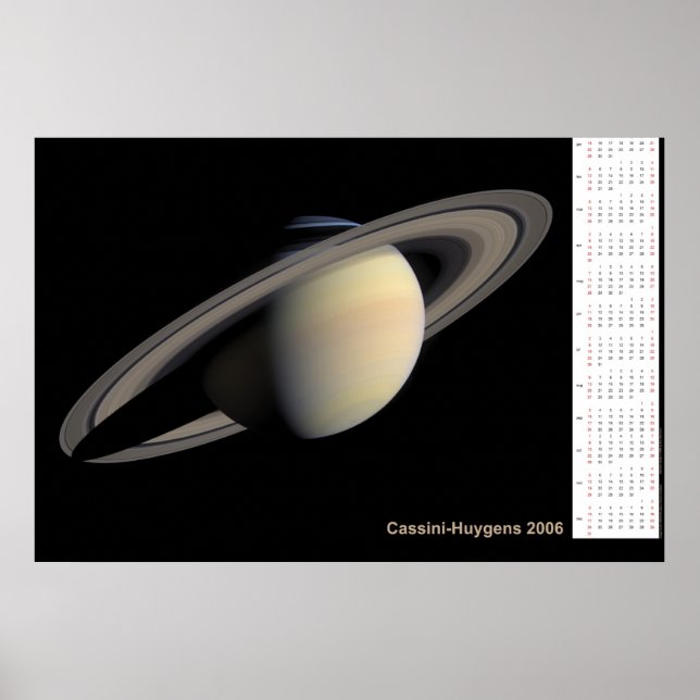 Poster Calendrier Cassini-Huygens 2006 (Devant)