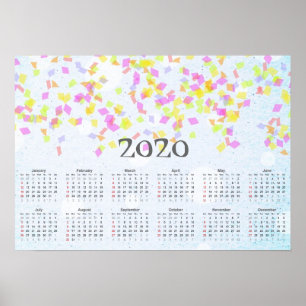 Poster Calendrier Confetti 2020