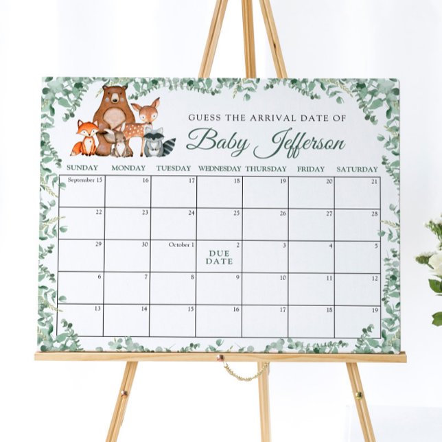 Poster Calendrier d'affichage Animaux en bois Végétation  (Créateur téléchargé)