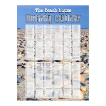 Calendrier d'anniversaire perpétuel personnalisé d