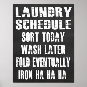 Poster Calendrier de blanchisserie