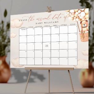 Poster Calendrier de calcul de la date d'accouchement
