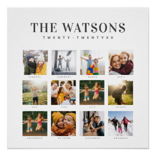Poster Calendrier de conservation des photos de famille m