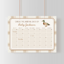 Calendrier de date prévue pour bébé canard colvert