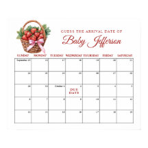 Calendrier de devinette de date d'accouchement Ber