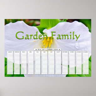 Poster Calendrier de jours spéciaux personnalisés Trille